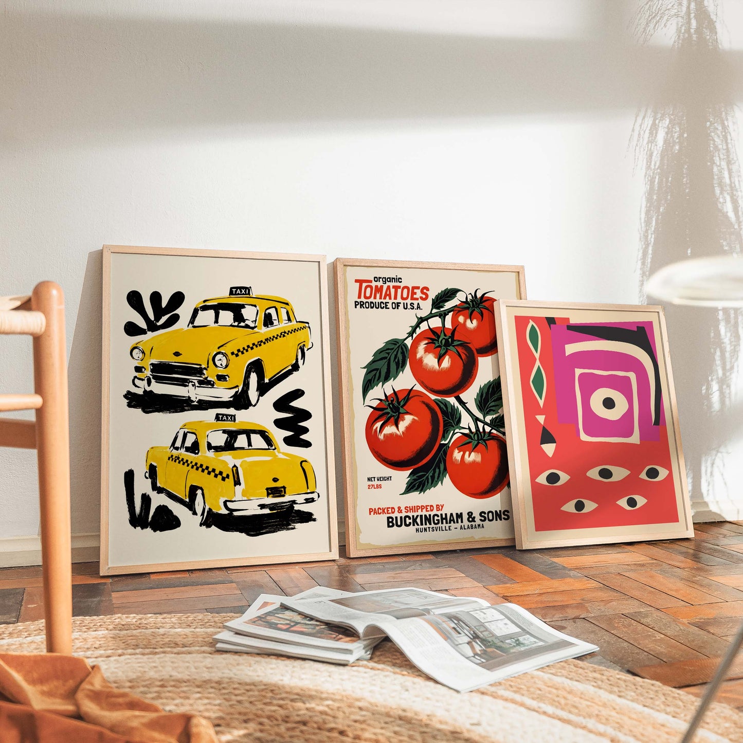 Vintage Yellow Taxi Poster