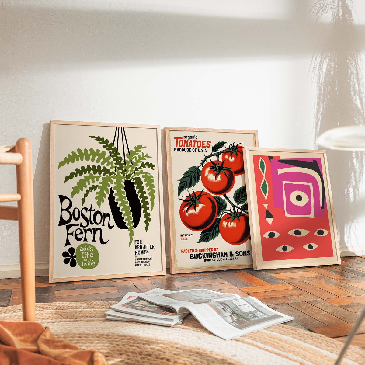 Boston Fern Botanical Print Wall Art