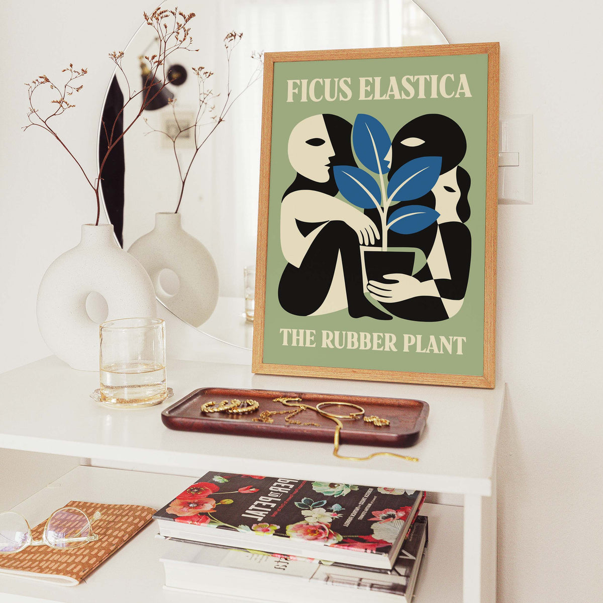 Ficus Elastica Plant Wall Art Print