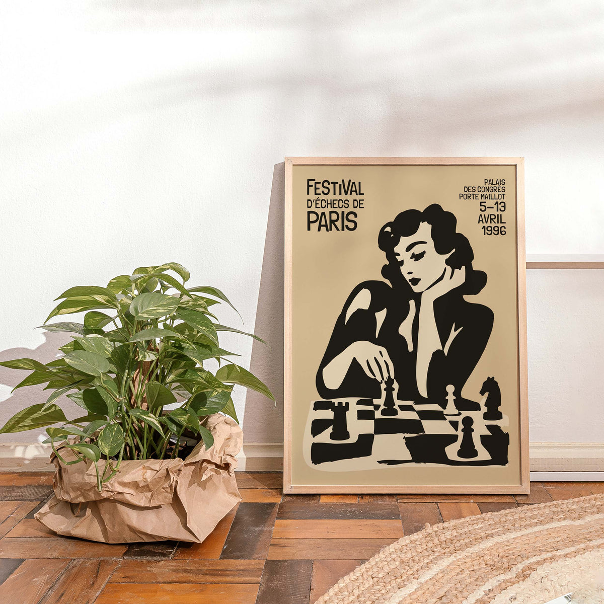 Paris Chess Festival Vintage Poster Print