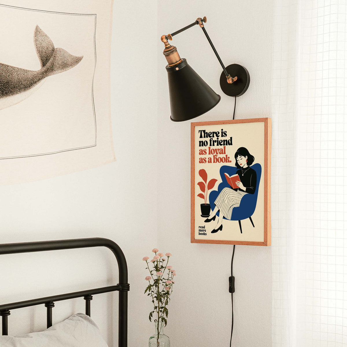 Woman Reading Book Wall Art