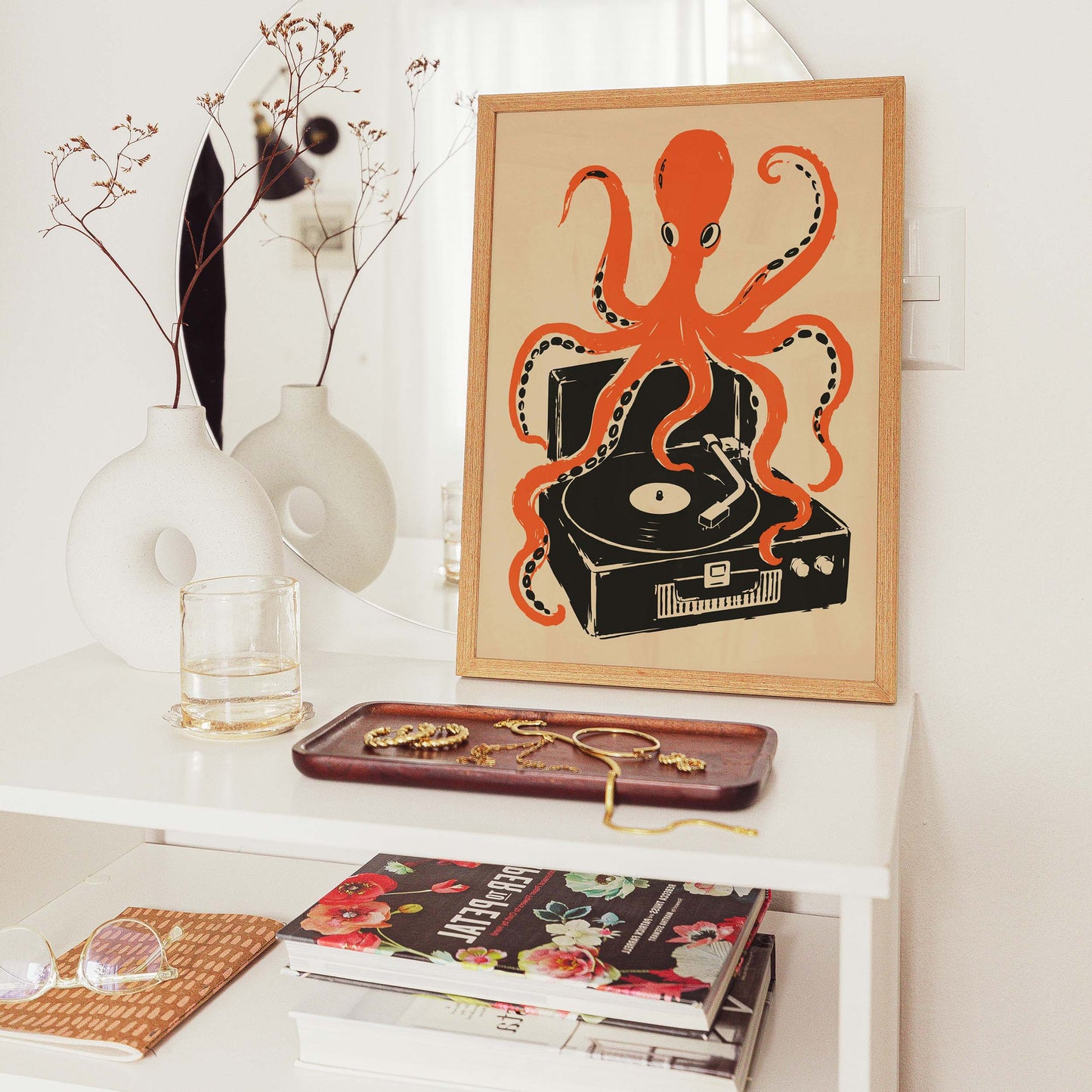 Octopus Turntable Wall Art Print