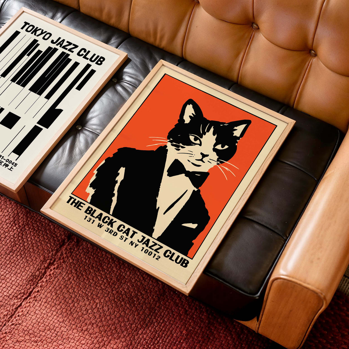 Black Cat Jazz Club Poster Print
