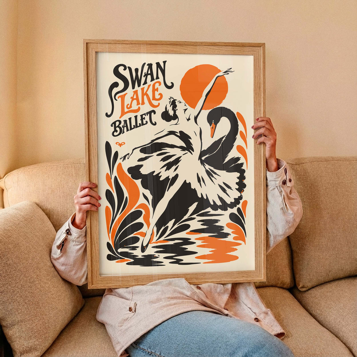 Swan Lake Ballet Vintage Dance Poster Print