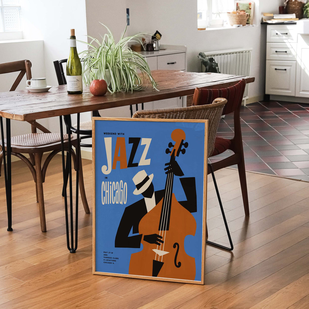 Chicago Jazz Bass Poster Print