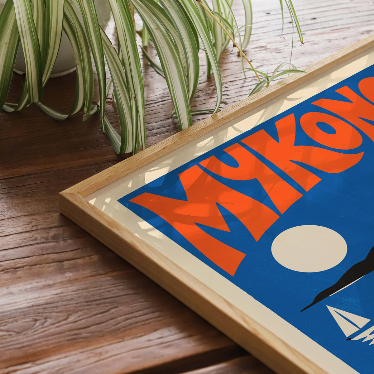 Mykonos Greece Vintage Mediterranean Travel Wall Art