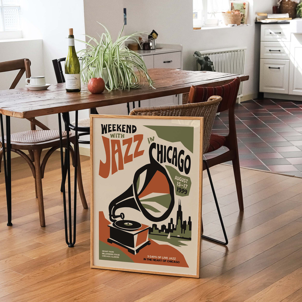 Chicago Jazz Weekend Record Print