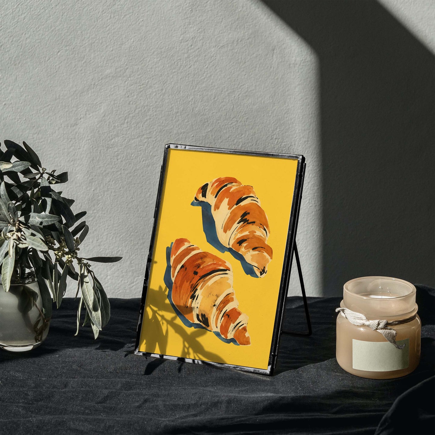 French Croissant Food Wall Art