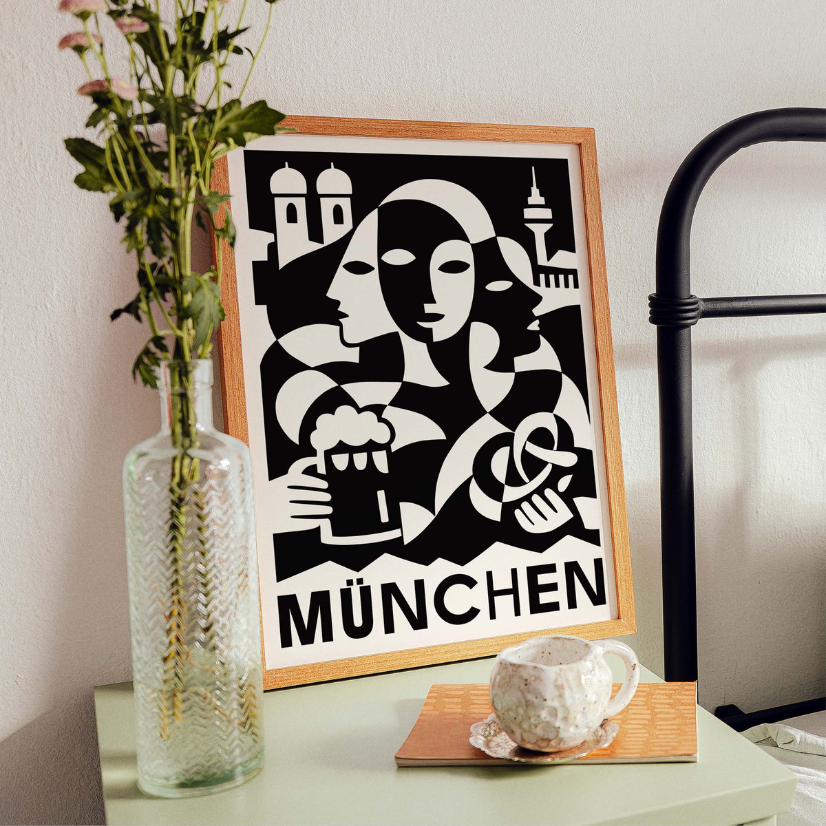 Munich Beer Pretzel Wall Art