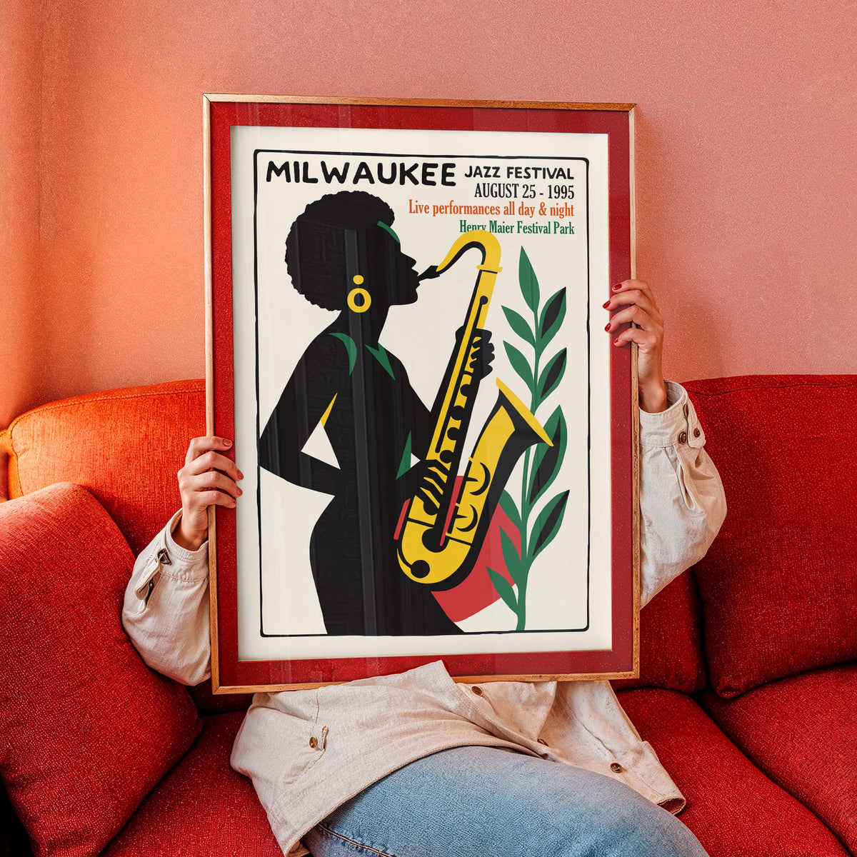 Milwaukee Jazz Saxophone Poster