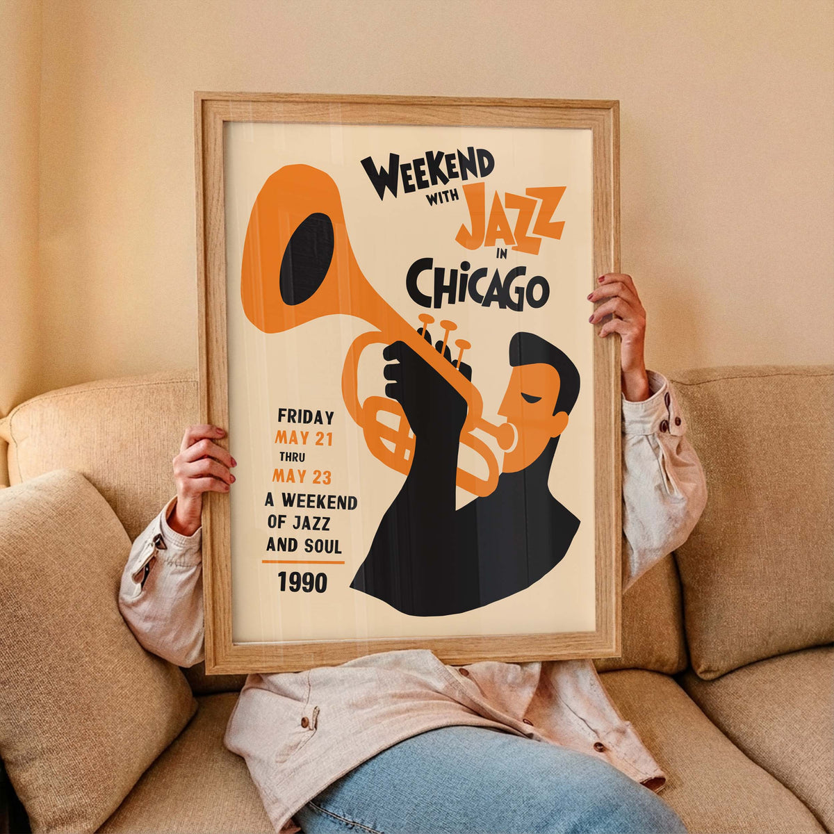 Chicago Jazz Trumpet Poster Print