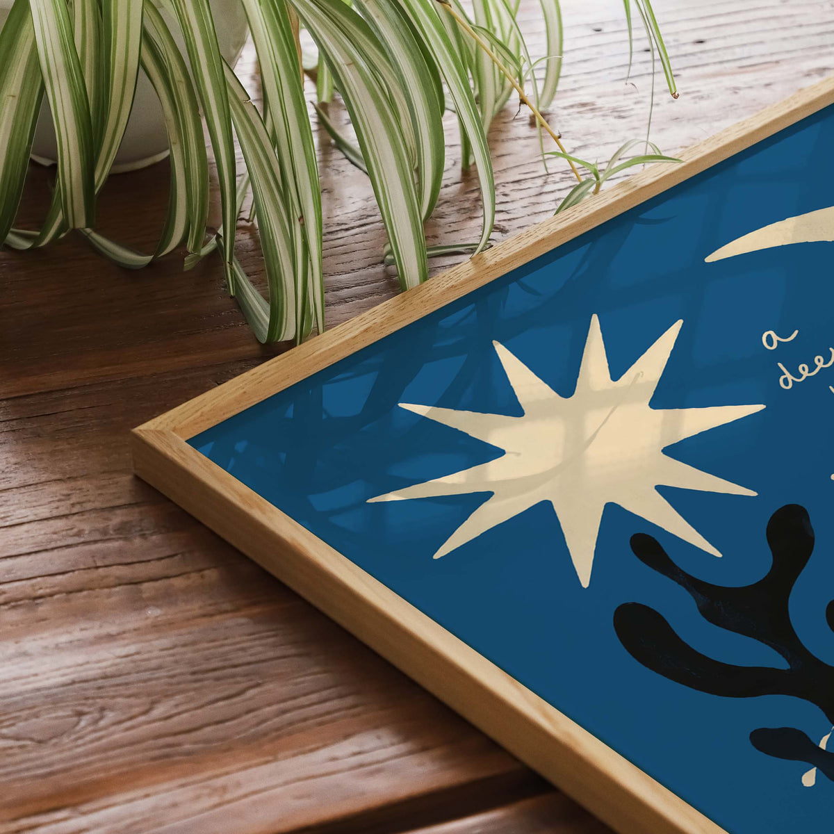 Moon Waves Celestial Poster
