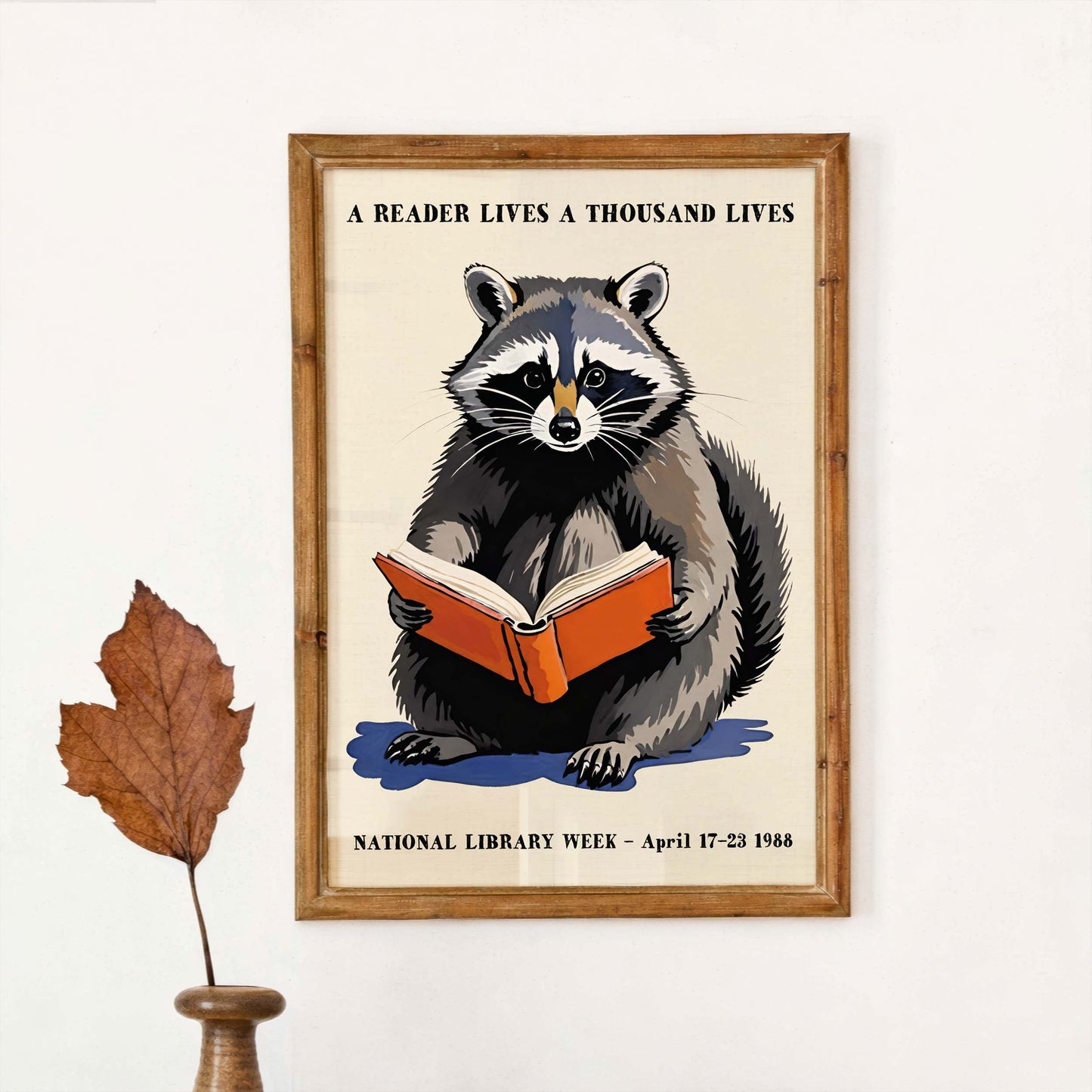 Reading Raccoon Library Week Poster