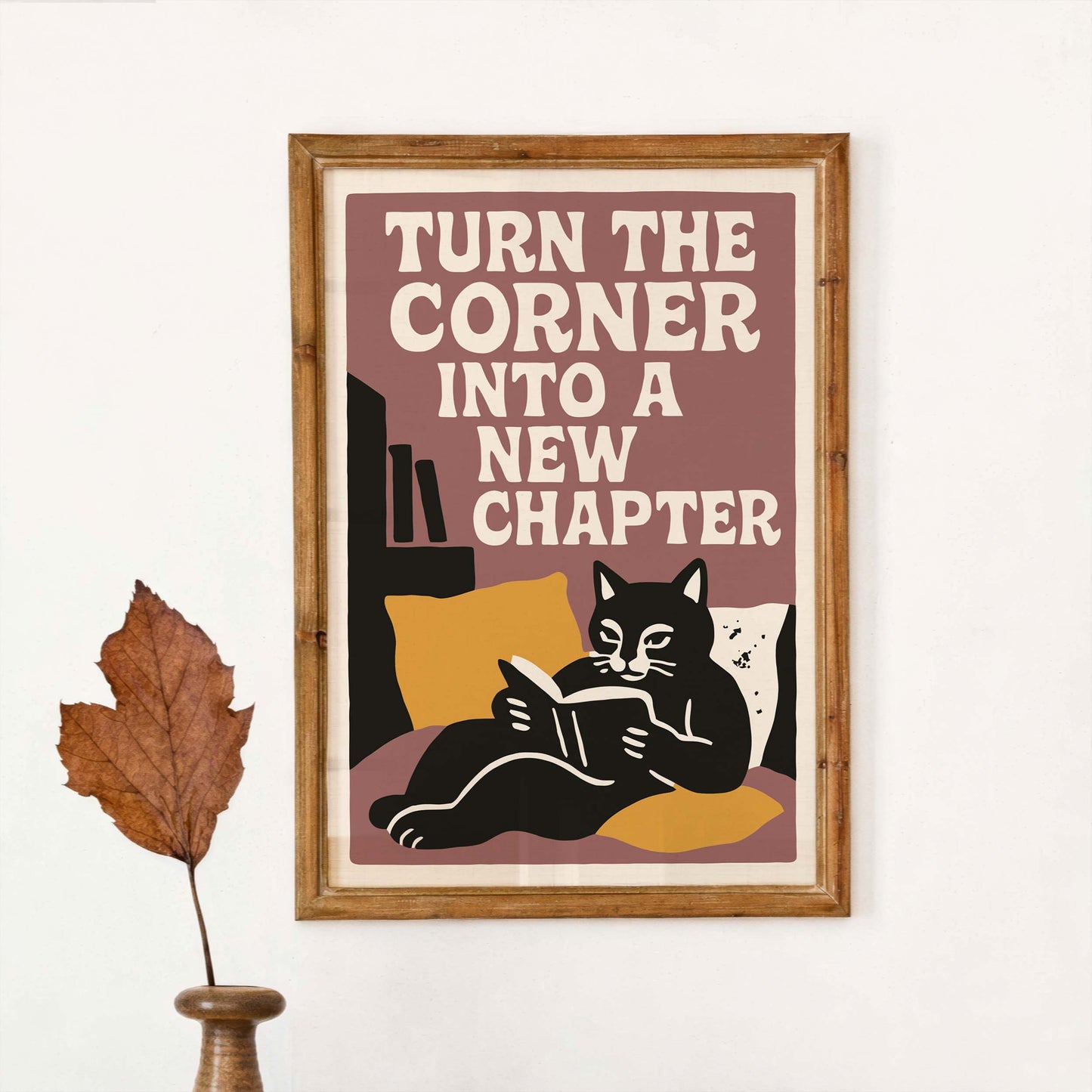 Reading Cat Quote Wall Art