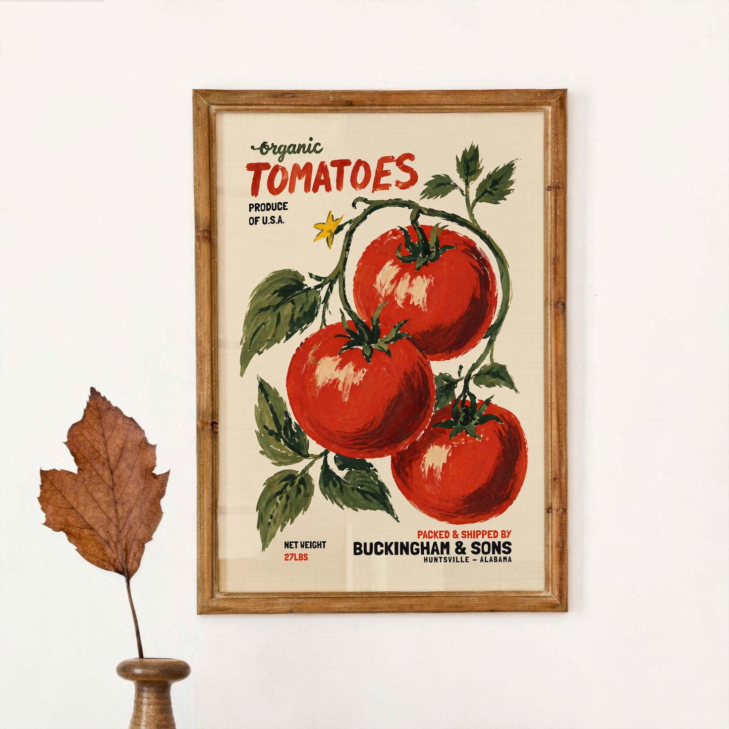 Organic Tomato Kitchen Poster