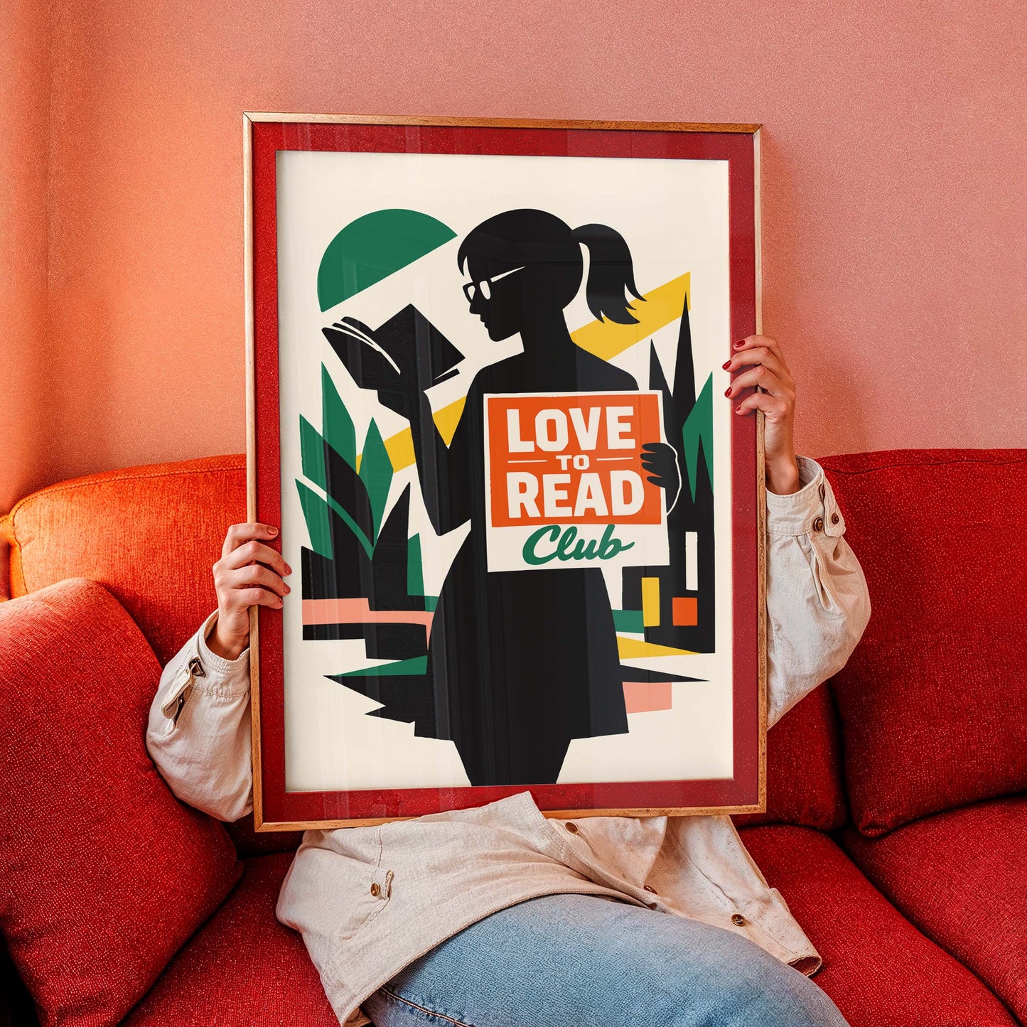 Love To Read Club Poster Wall Art