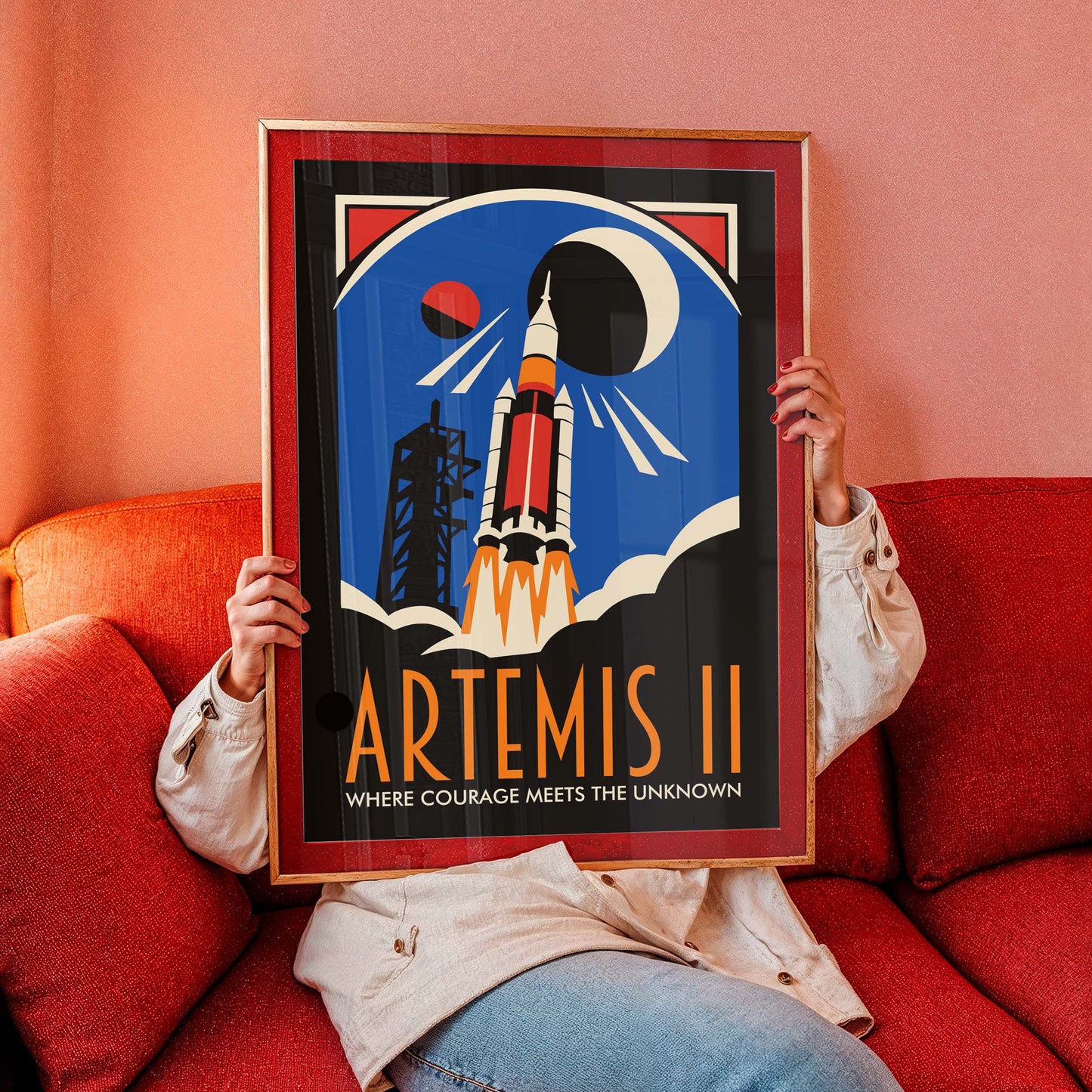 Artemis II Rocket Launch Poster