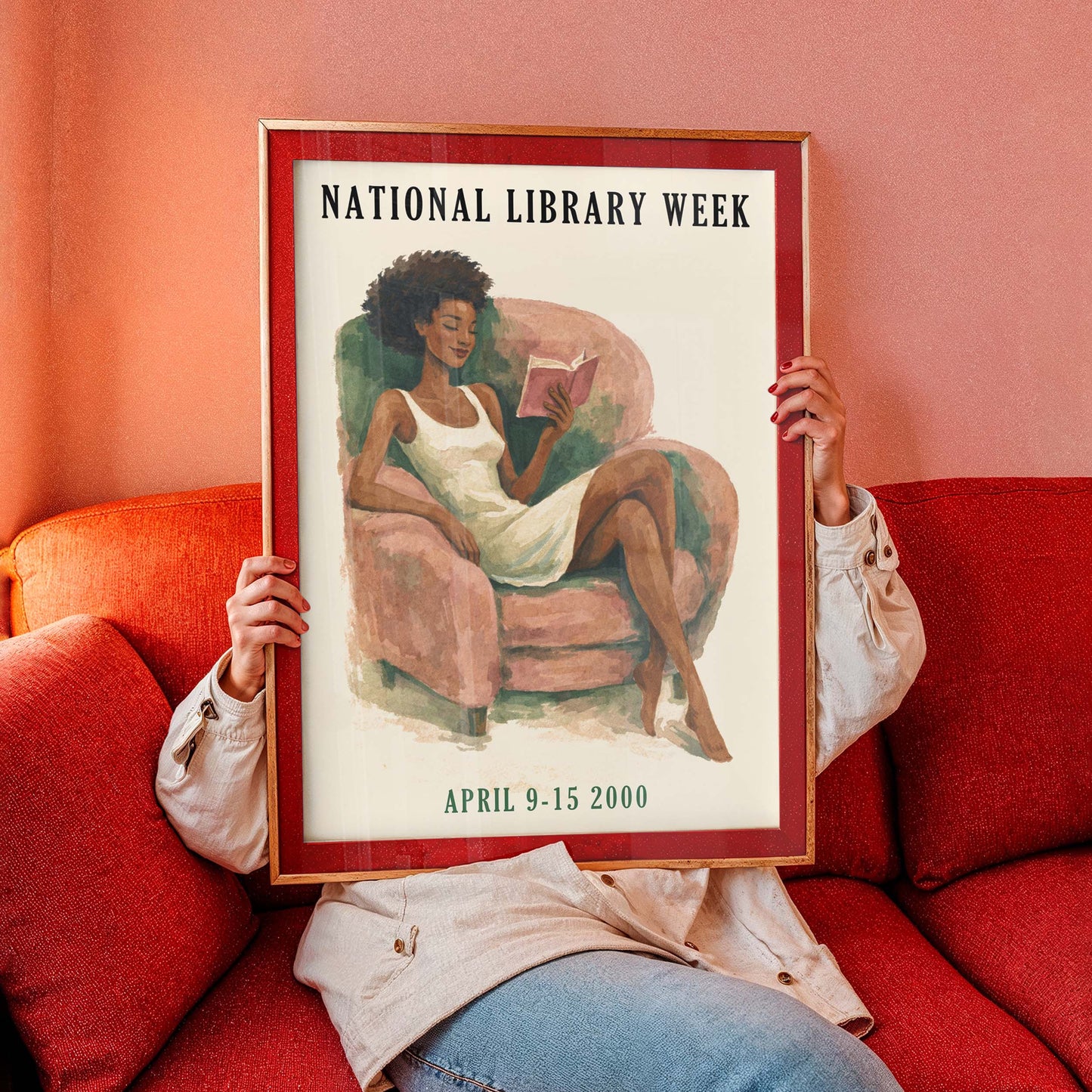 National Library Week Reading Poster Print