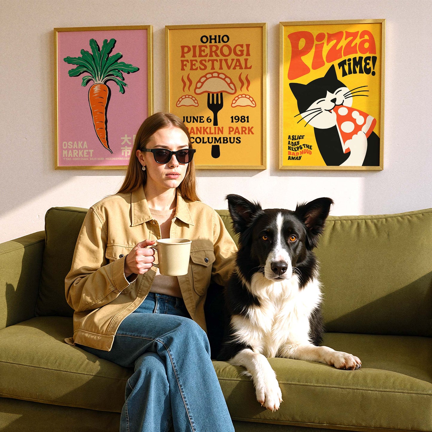 Pizza Cat Poster Print