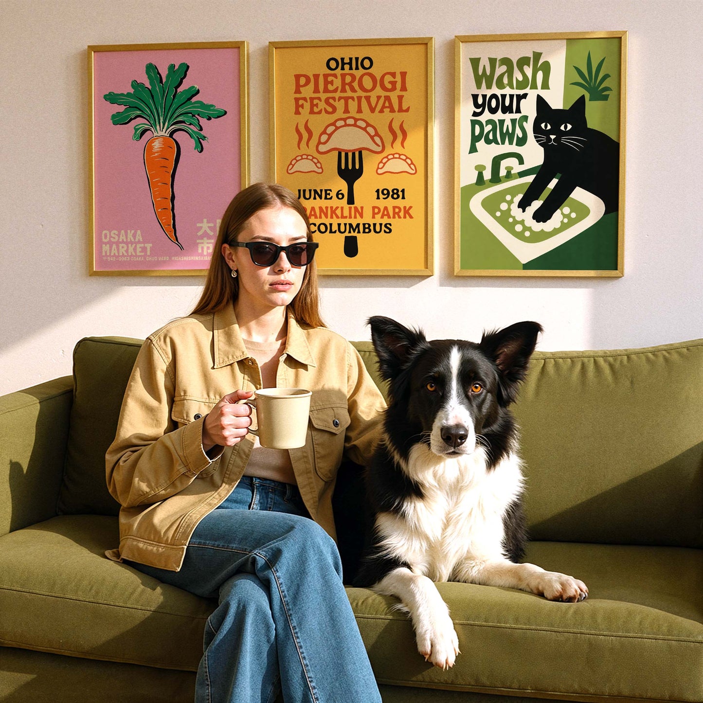 Wash Your Paws Cat Poster