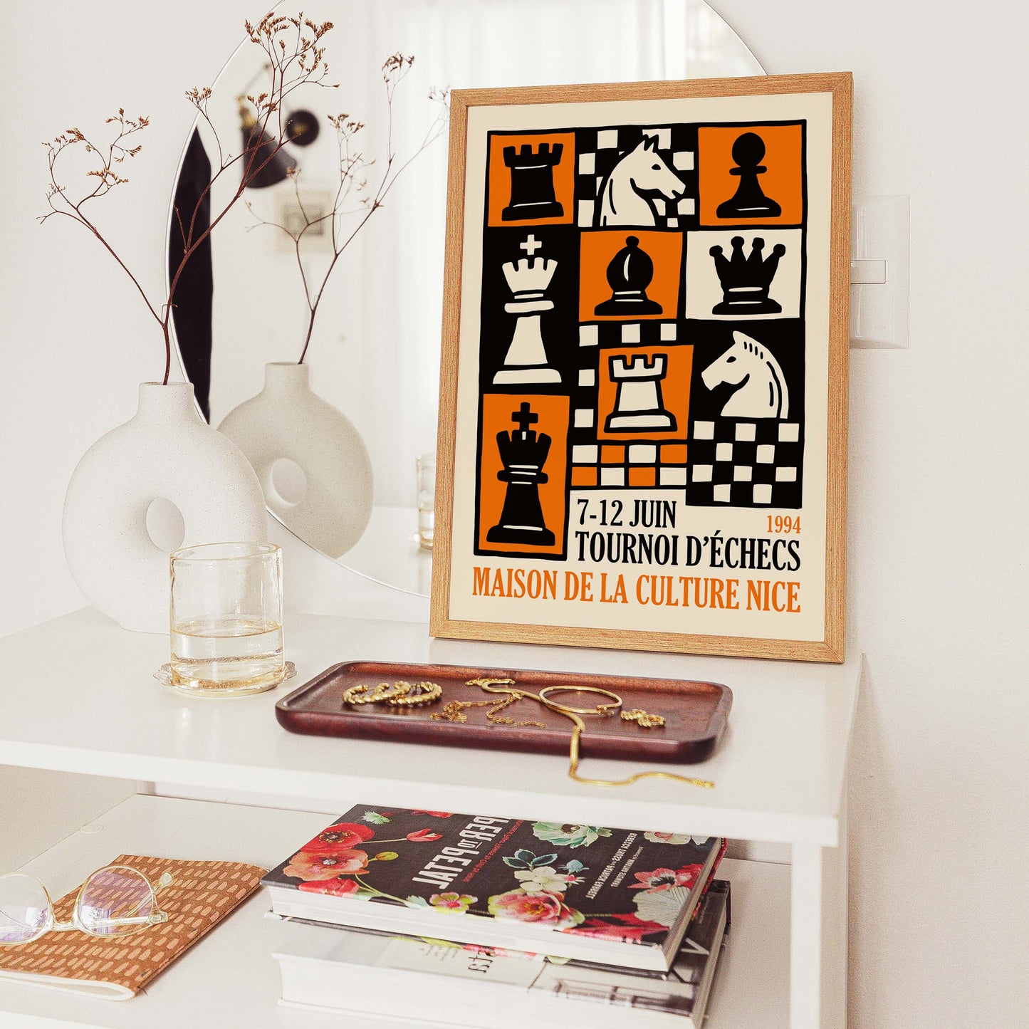 Chess Tournament Retro Poster Art Print