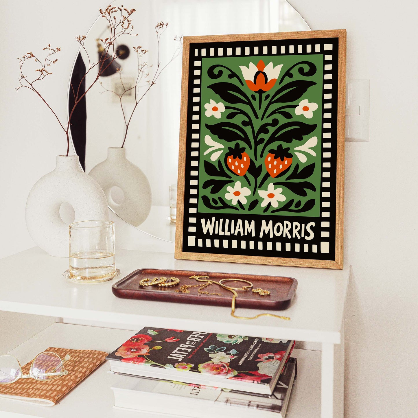 William Morris Strawberry Floral Poster