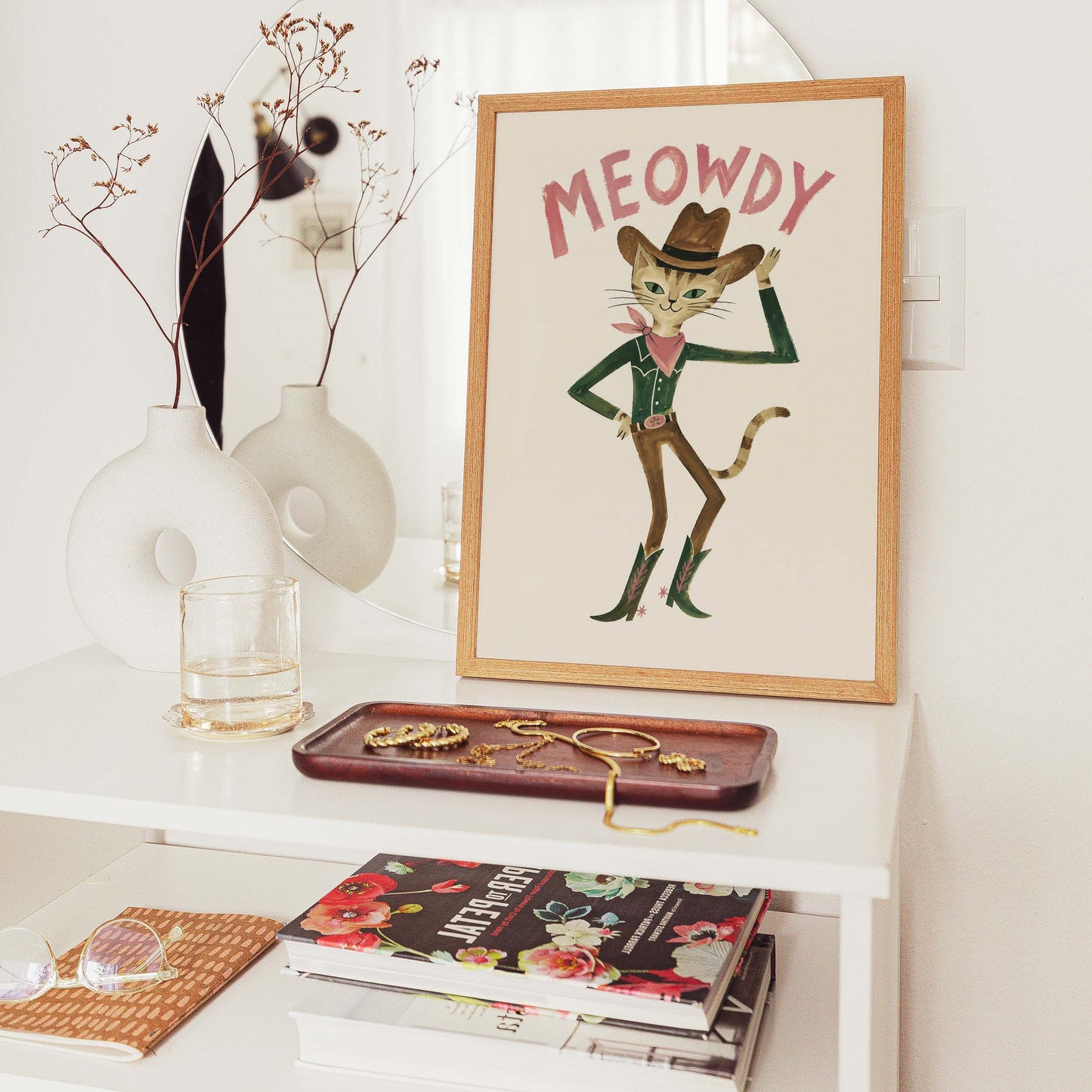 Meowdy Cowboy Cat Print