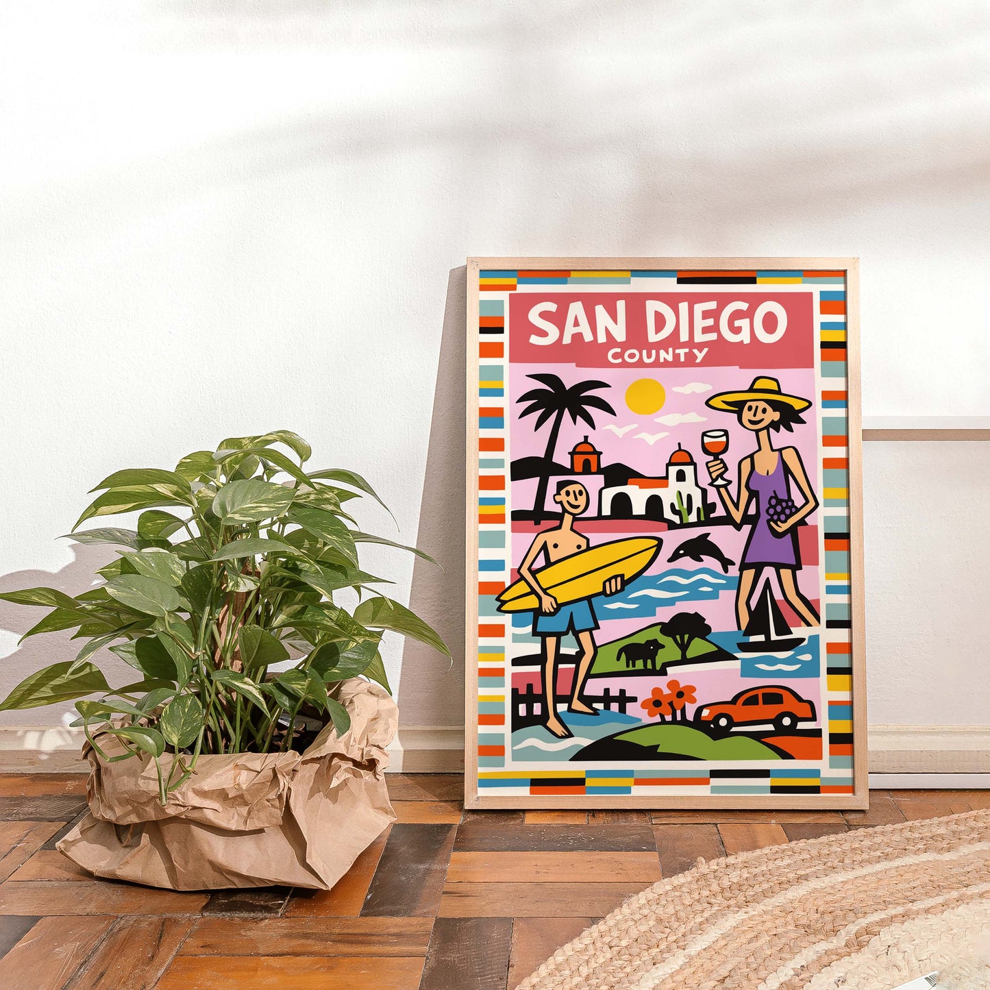 San Diego County Travel Poster