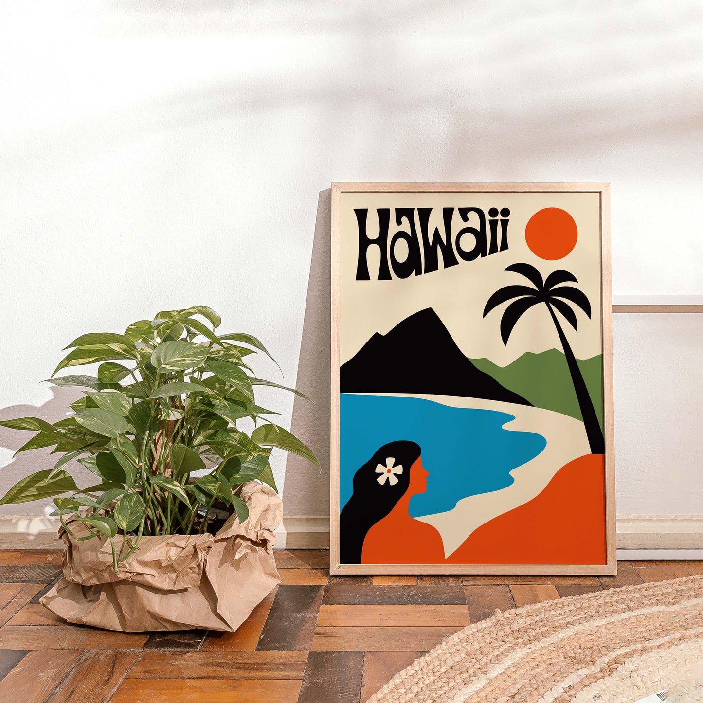 Hawaii Tropical Sunset Poster