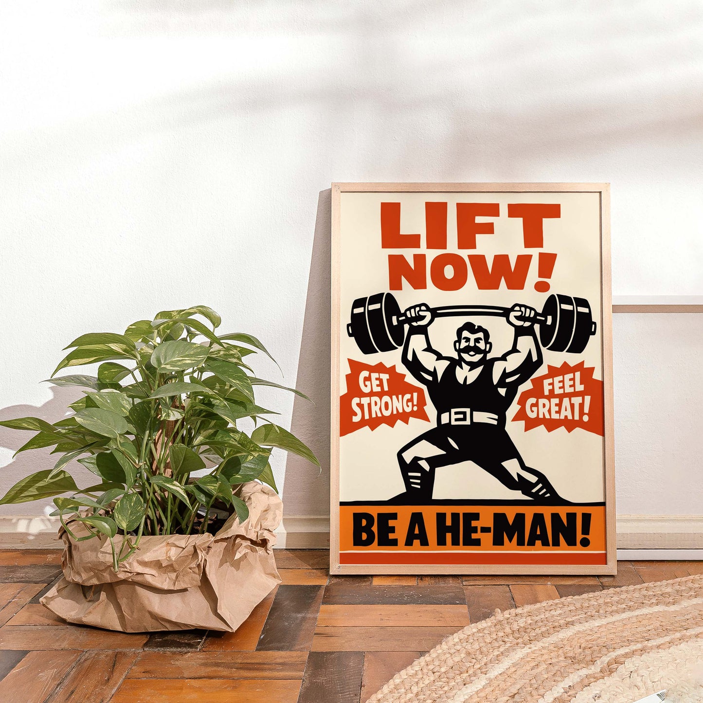 Vintage Weightlifting Motivation Gym Poster