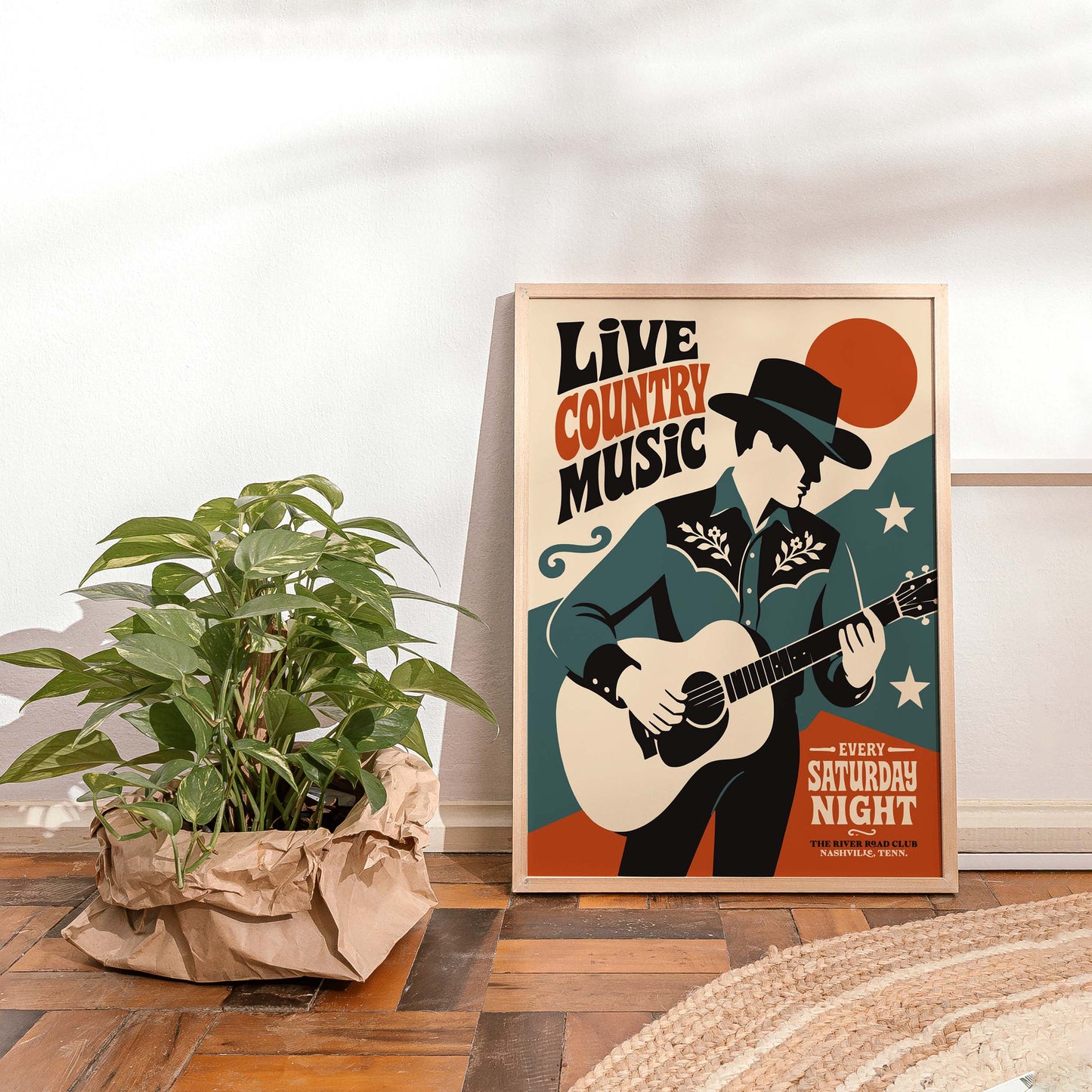 Country Music Wall Art Living Room