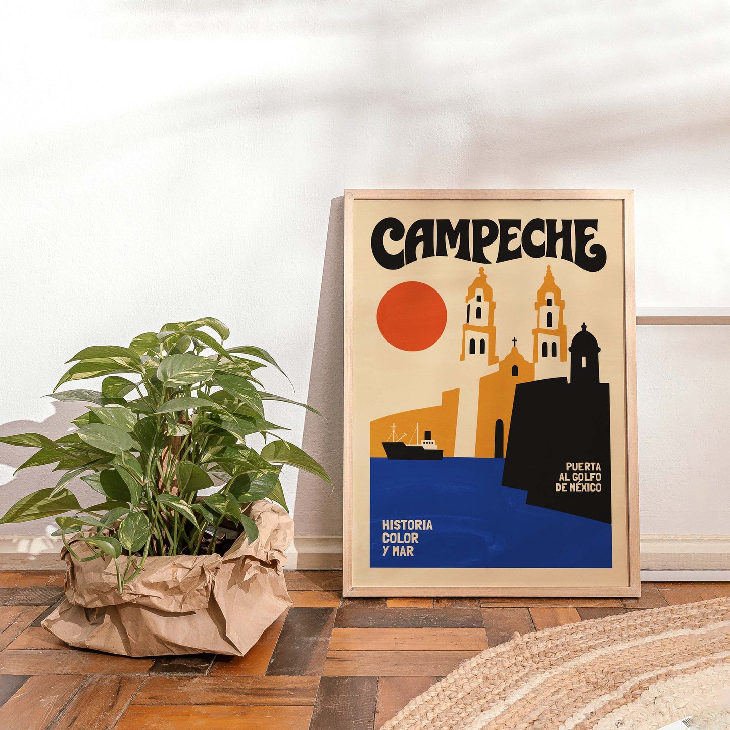 Campeche Mexico Travel Poster