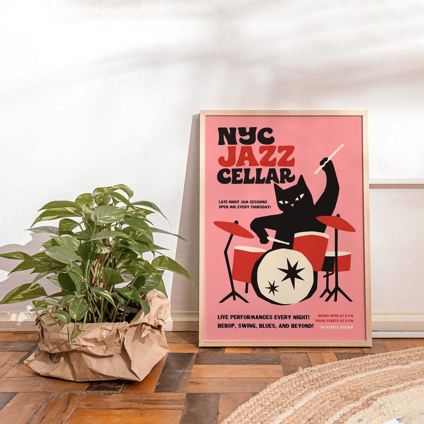 NYC Jazz Cellar Poster