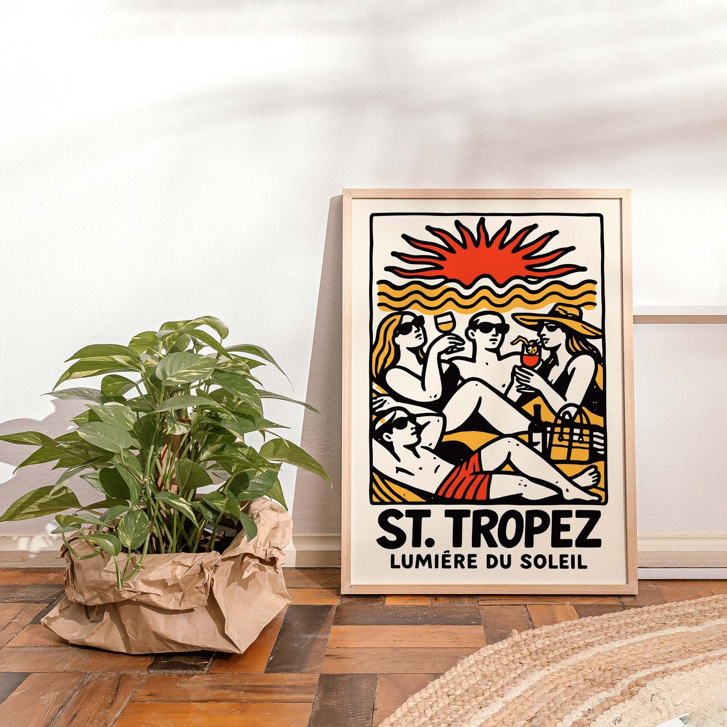 St. Tropez Summer Beach Poster Wall Art