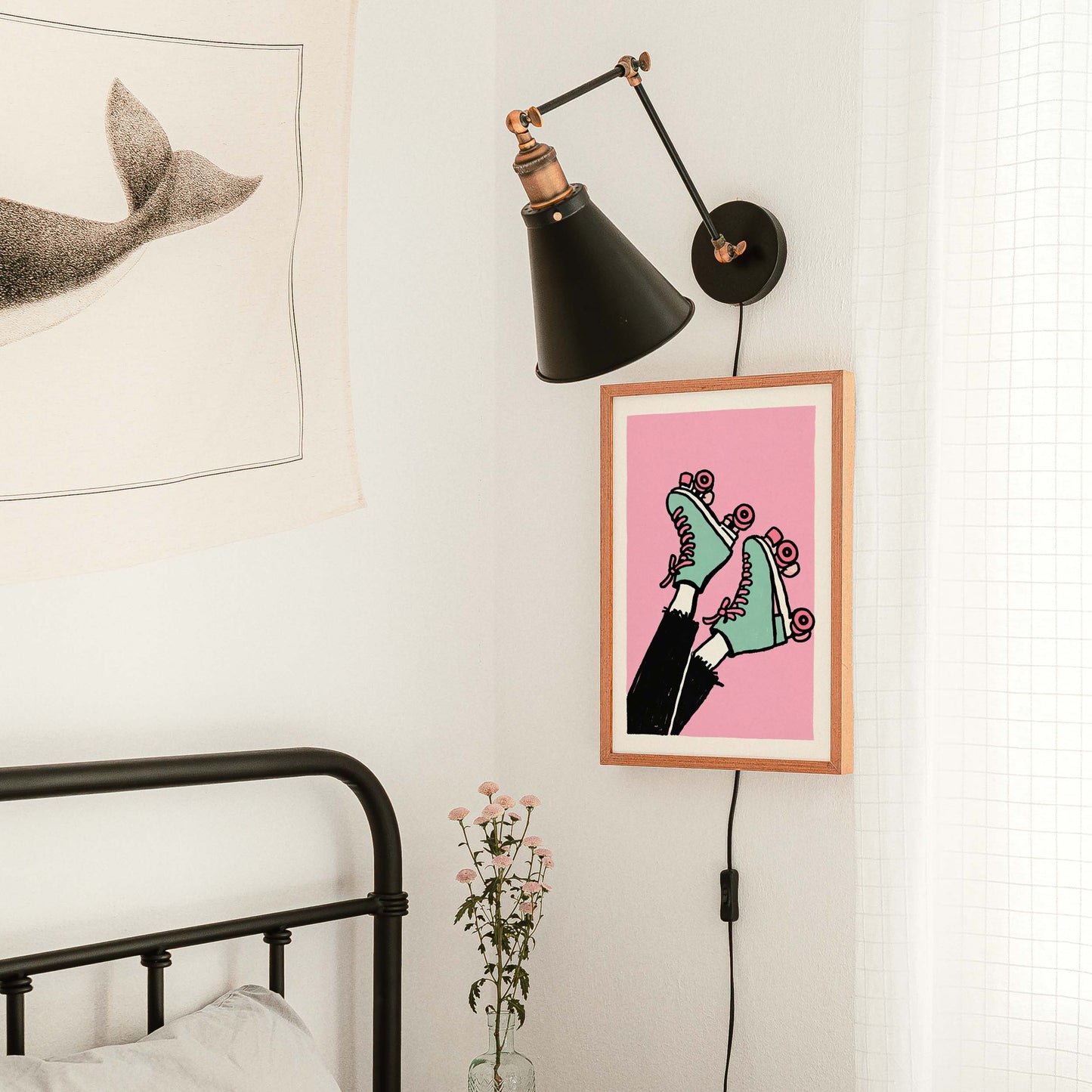 Retro Roller Skates Poster