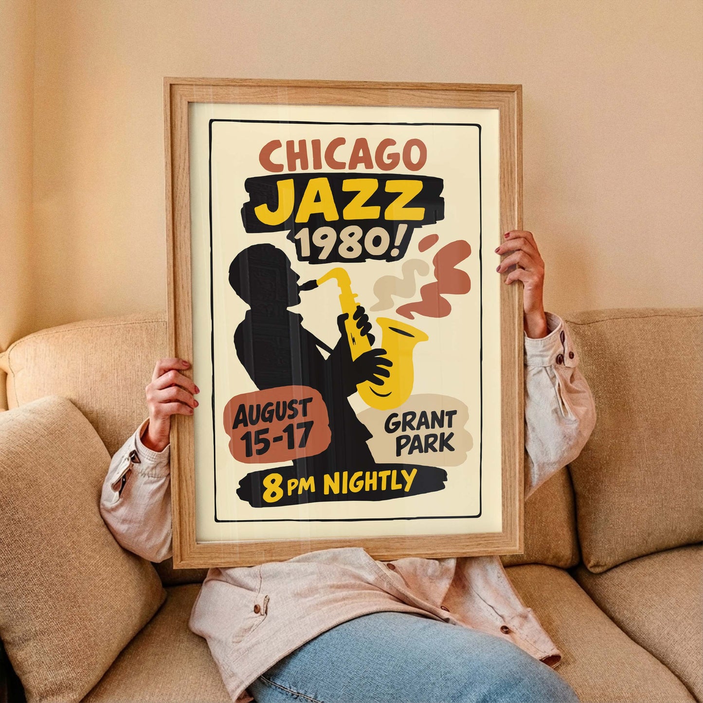 Chicago Jazz 1980 Poster Print