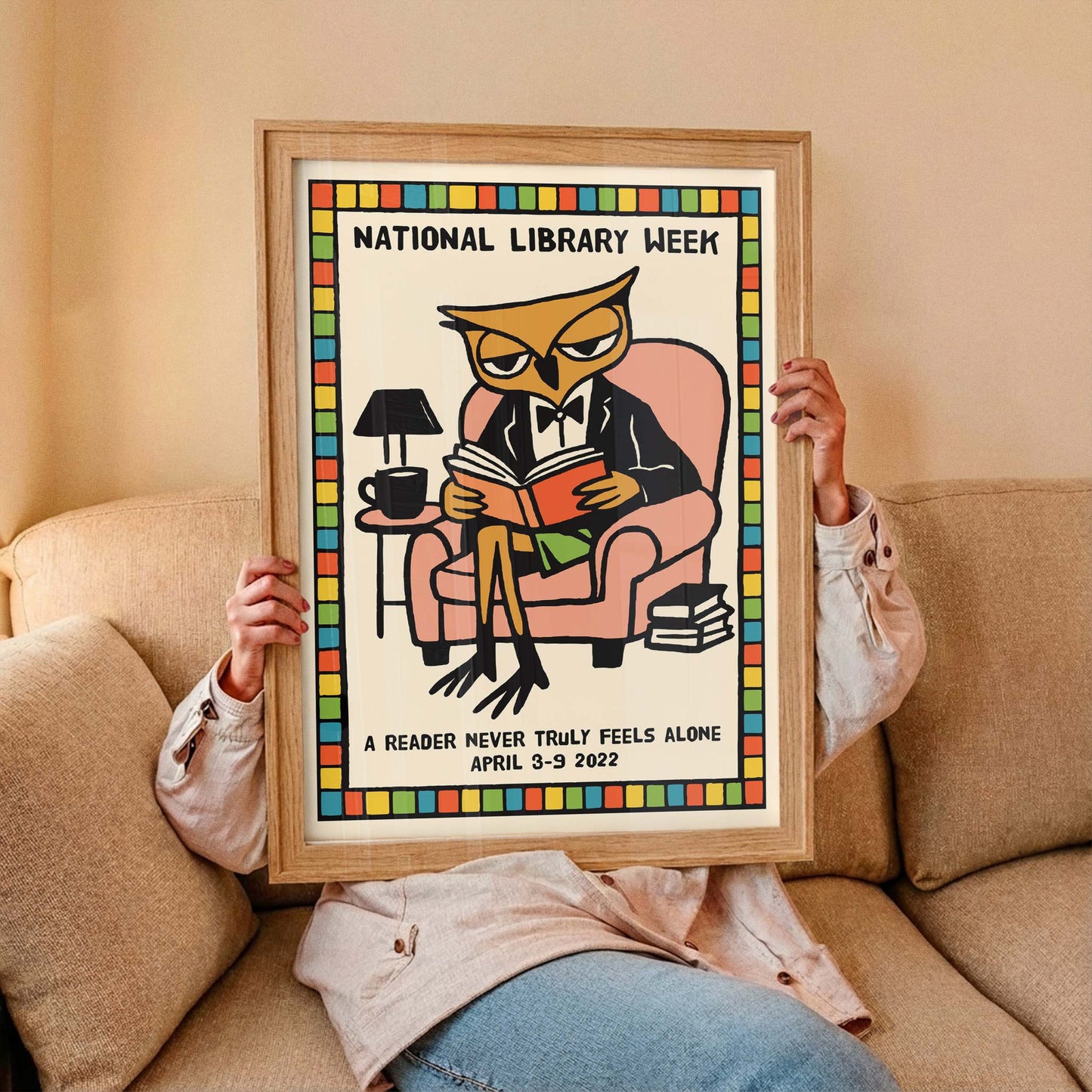 National Library Week Owl Poster