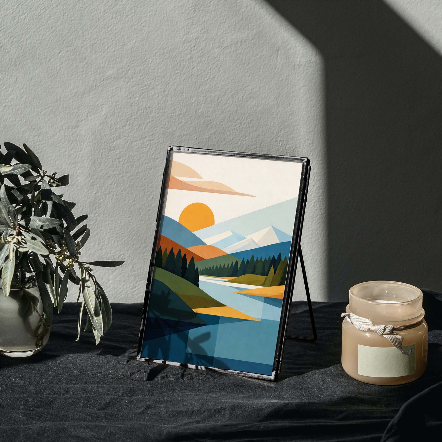 Mountain Lake Landscape Poster Print