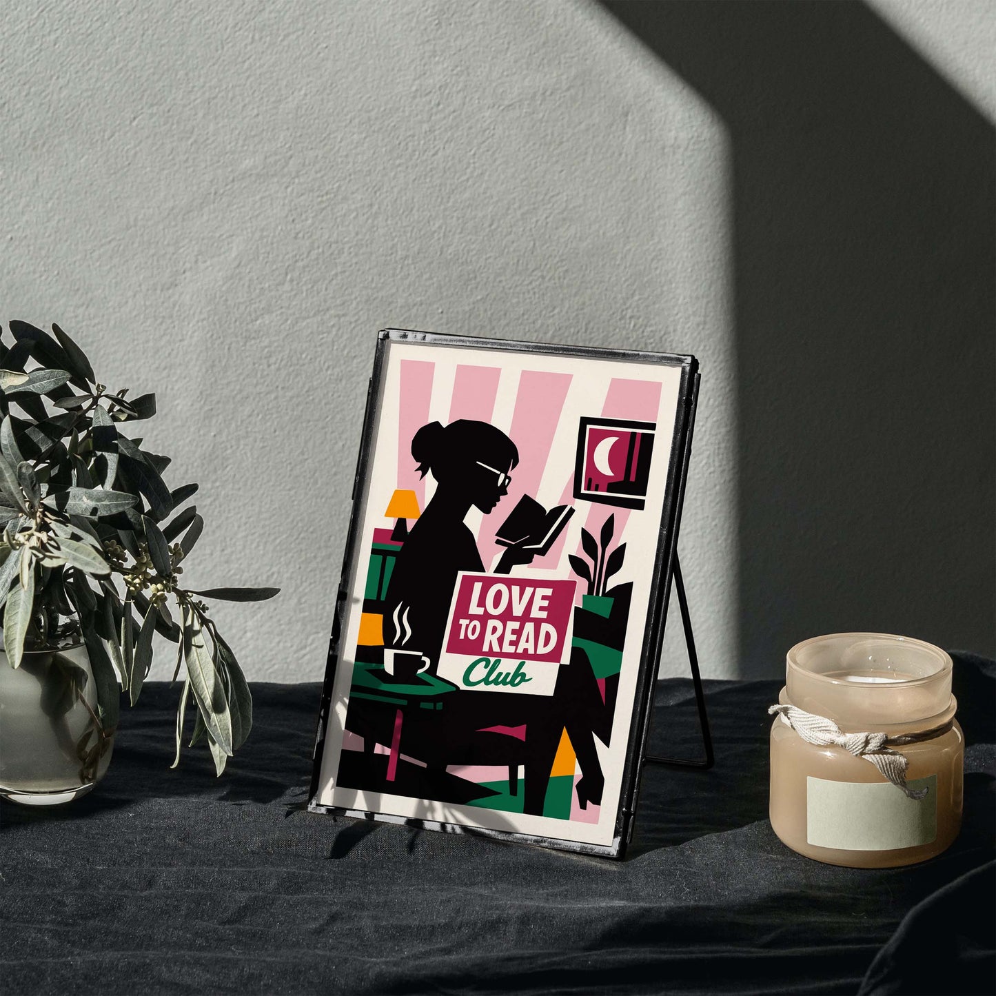 Love to Read Club Cozy Reading Poster
