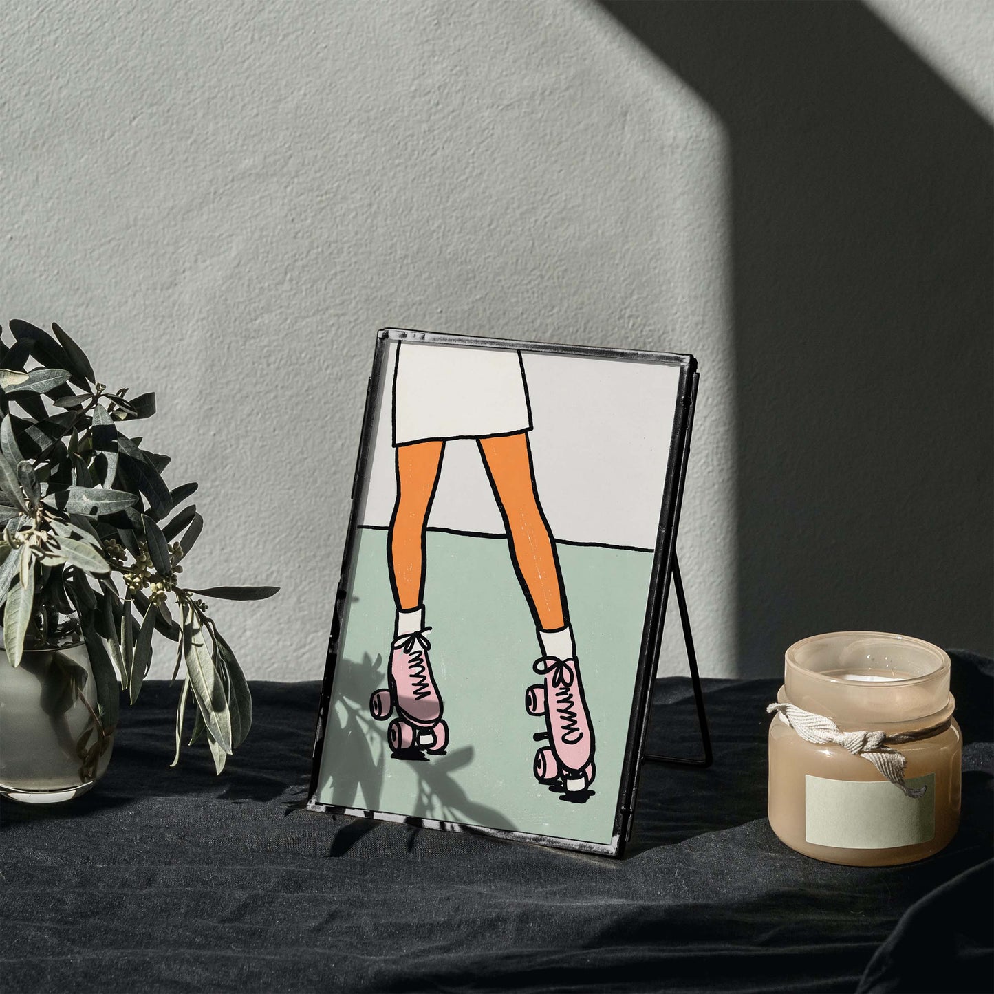 Vintage Roller Skating Poster