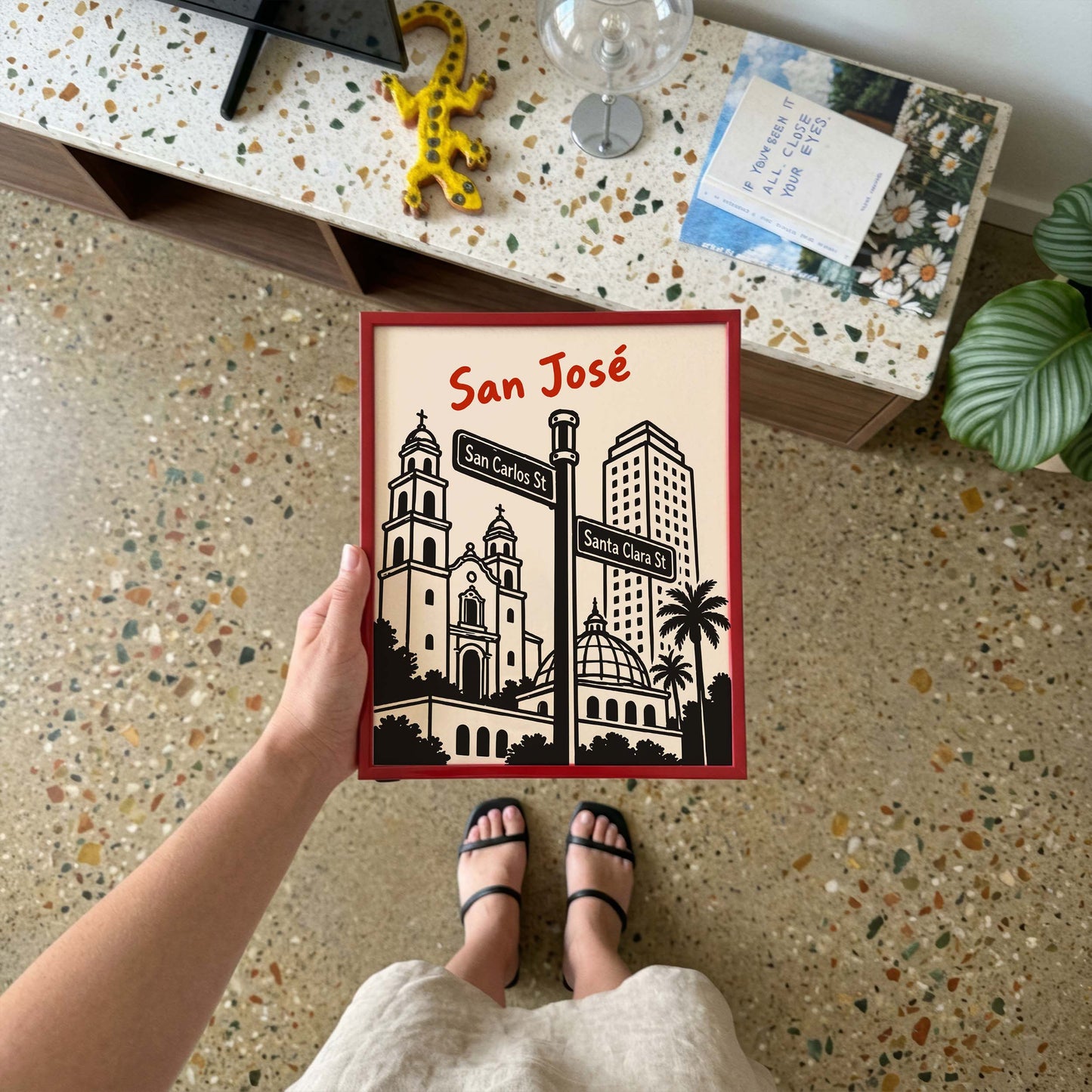 San José Landmark Street Sign Poster