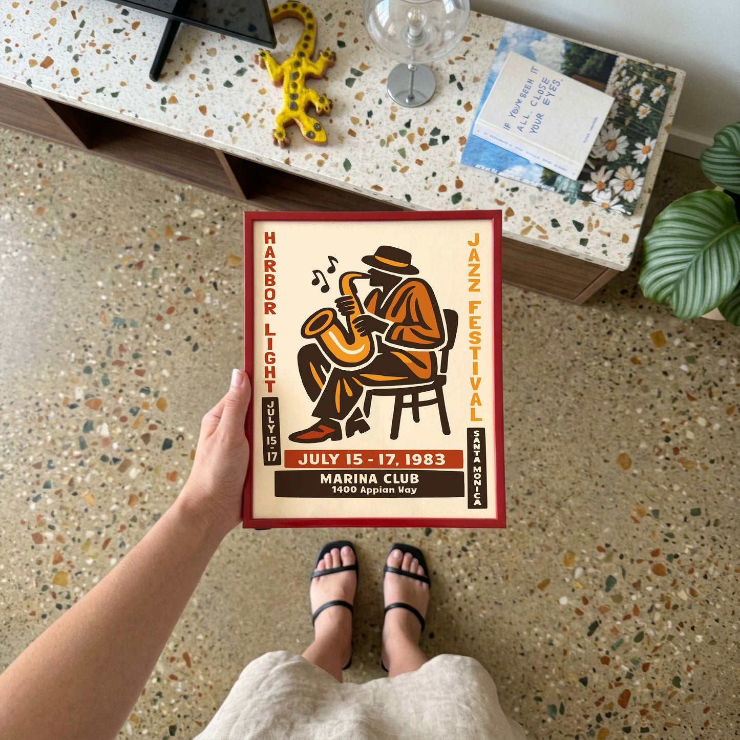 Harbor Light Jazz Saxophone Poster Art Print