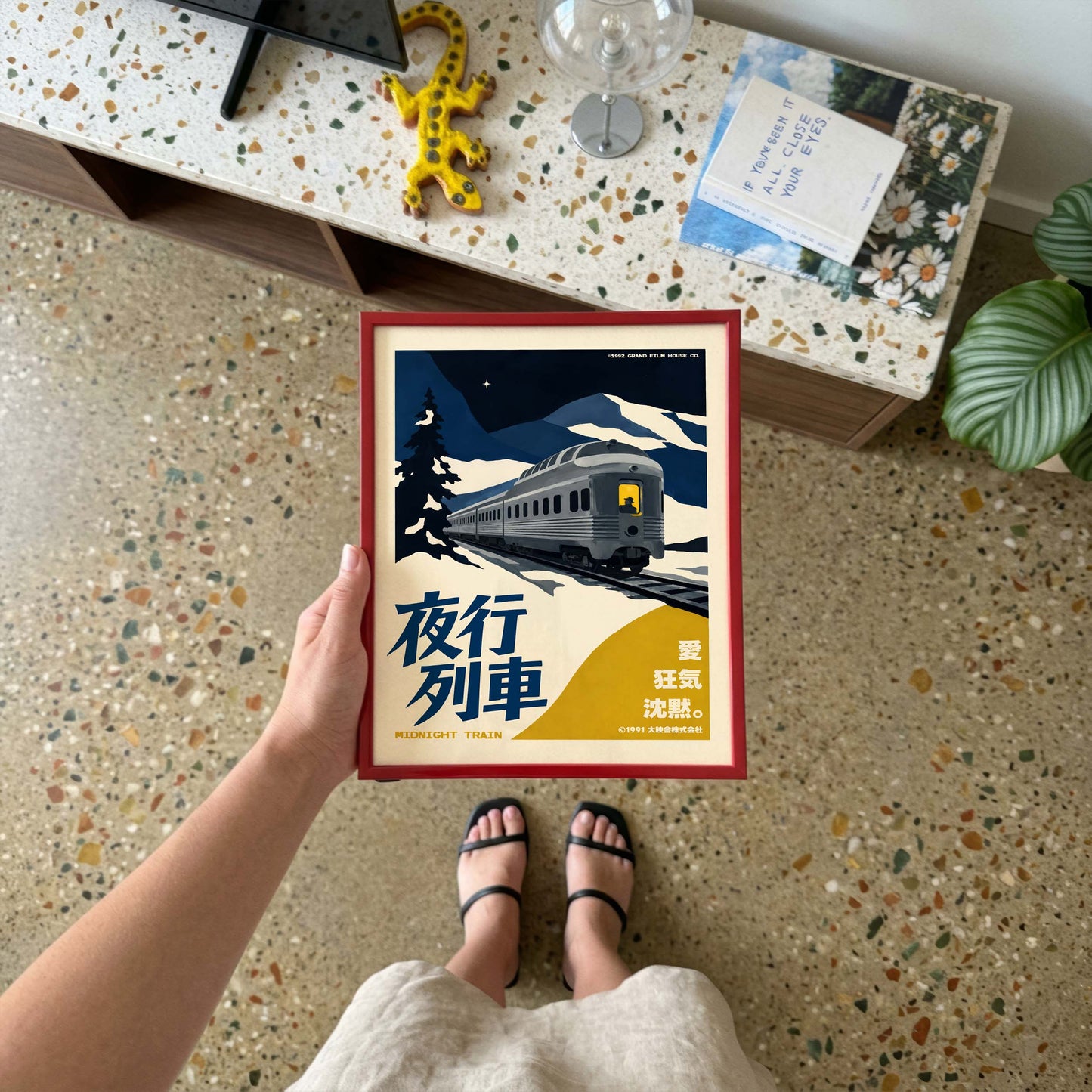 Midnight Train Japanese Noir Travel Poster