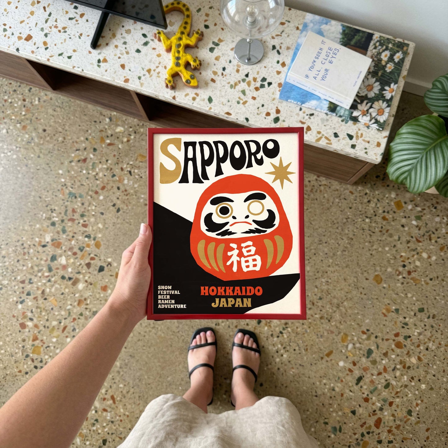 Sapporo Hokkaido Daruma Travel Poster