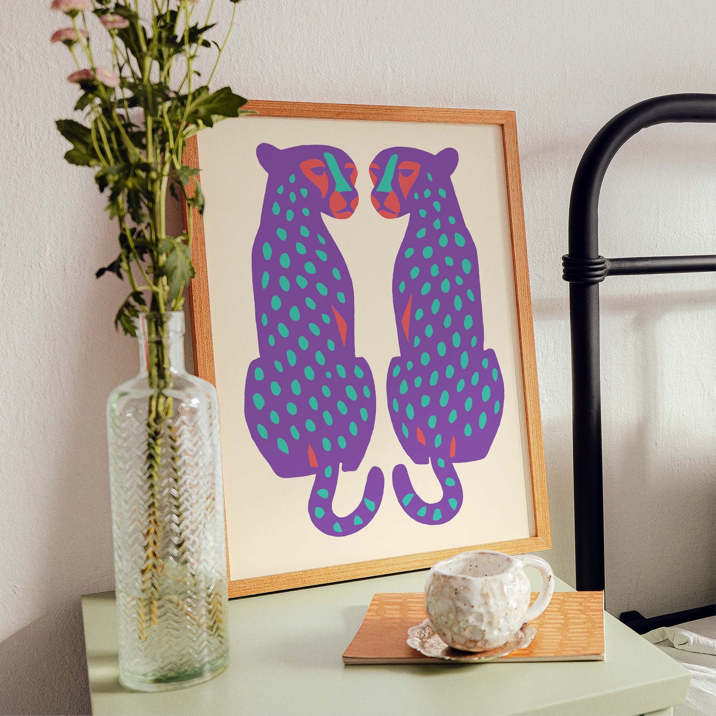 Twin Cheetahs Animal Print