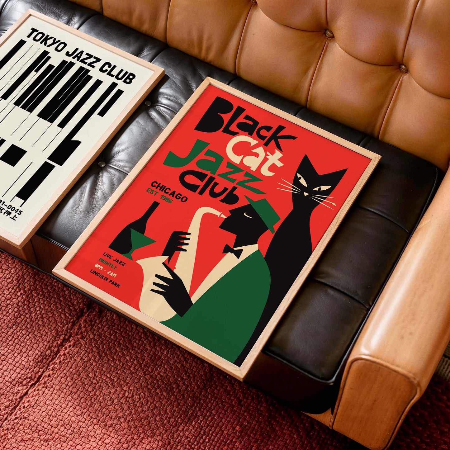 Black Cat Jazz Club Chicago Print