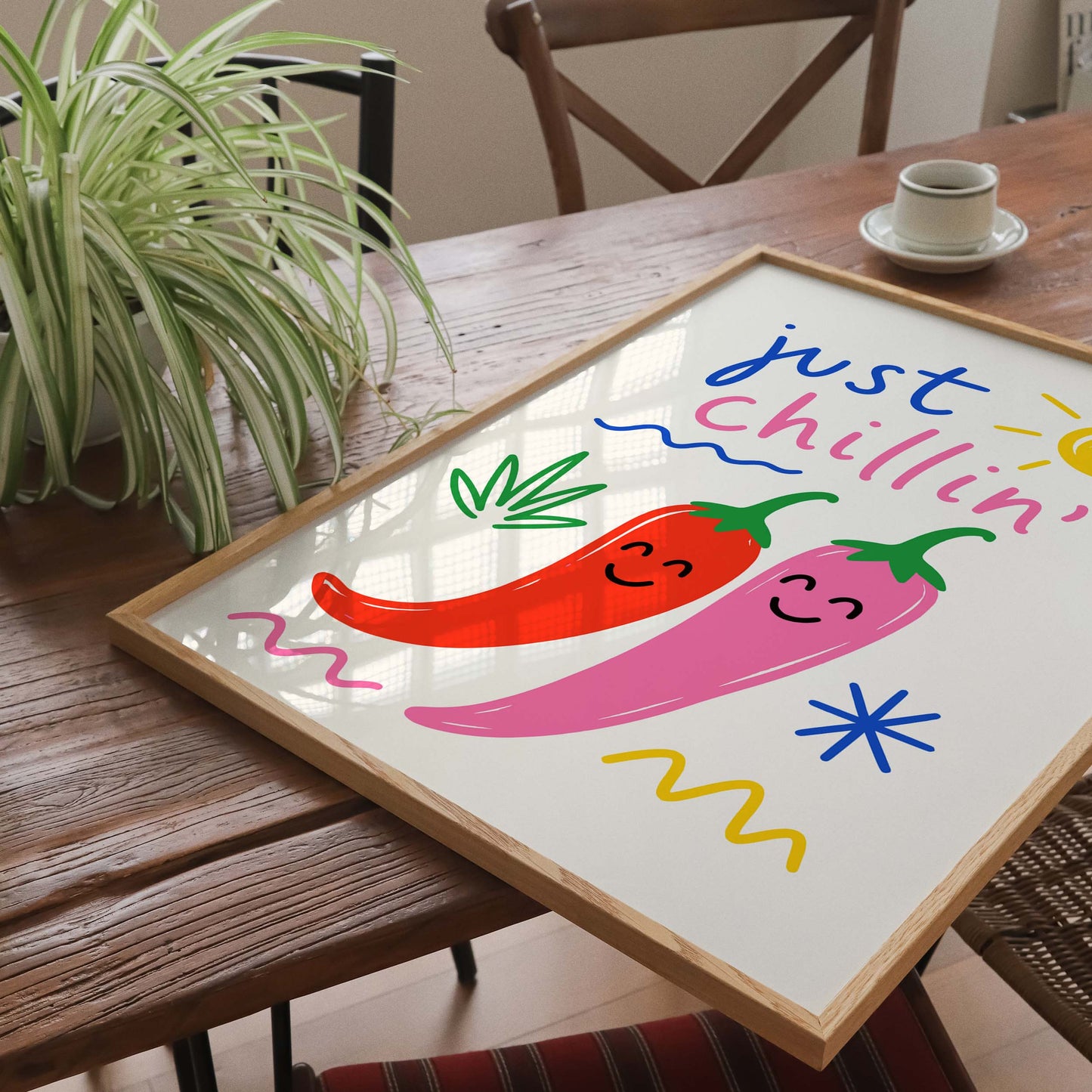 Just Chillin’ Chili Pepper Illustration