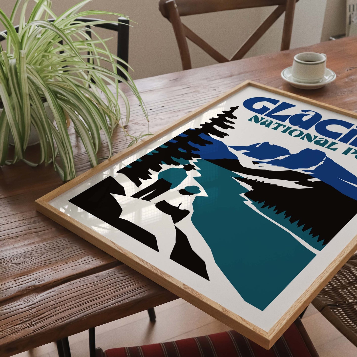 Vintage Glacier National Park Travel Poster