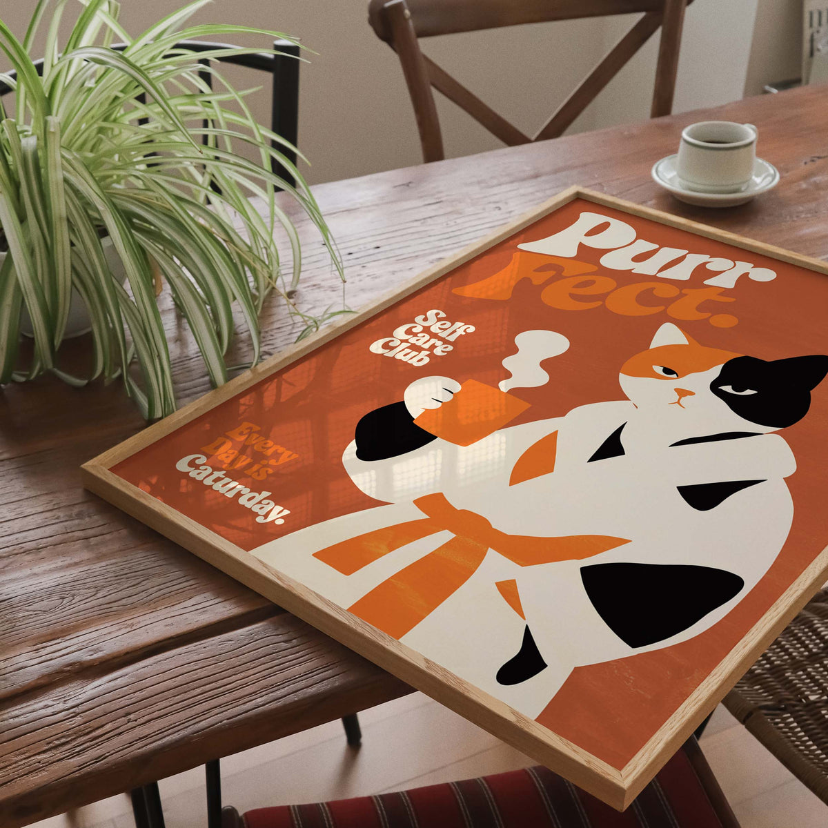 Purrfect Cat Poster For Bathroom