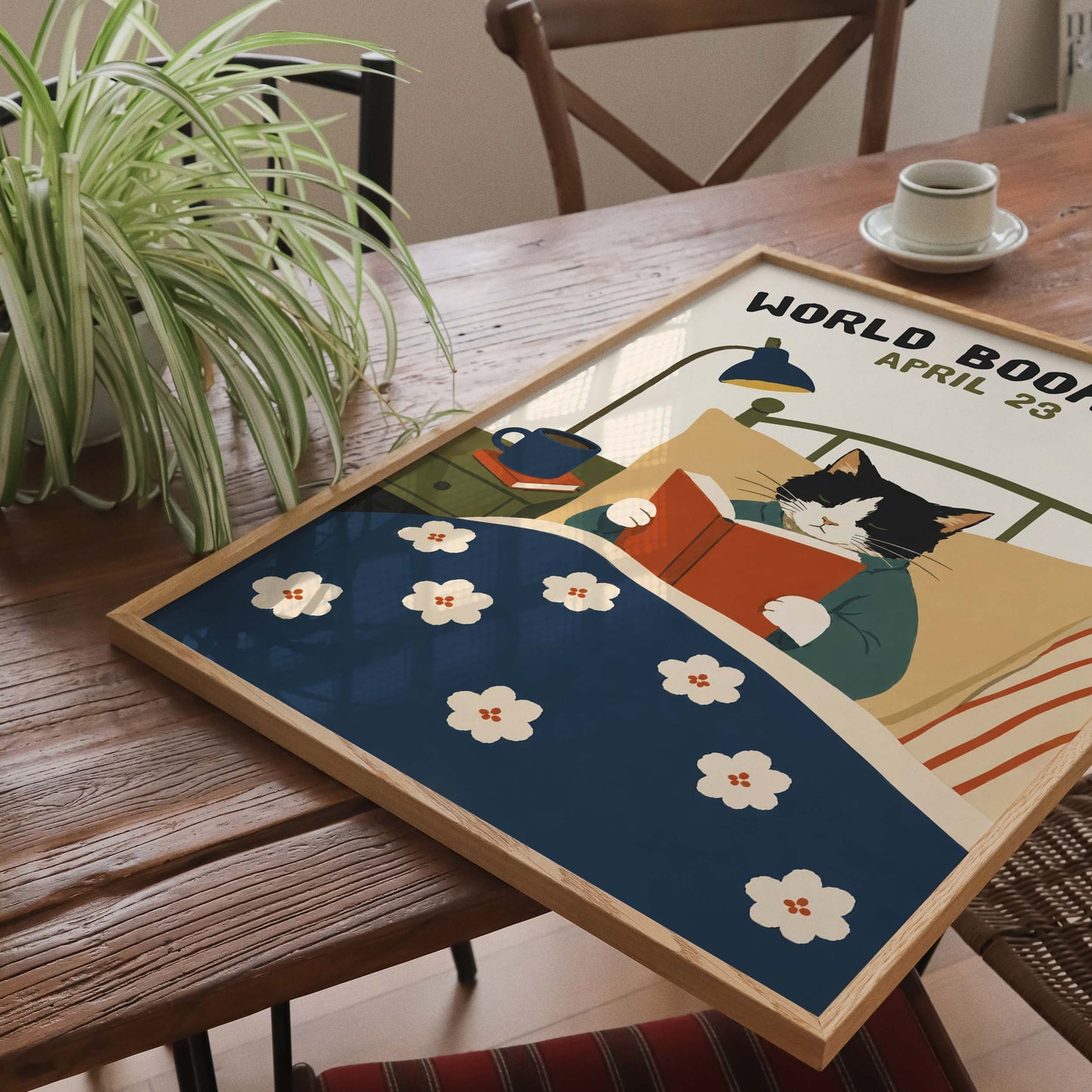 World Book Day Cat Print